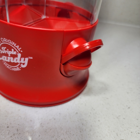 Candy Dispenser Handy Gourmet Red New In Box 3 Sections 360° Rotation - Picture 5 of 13